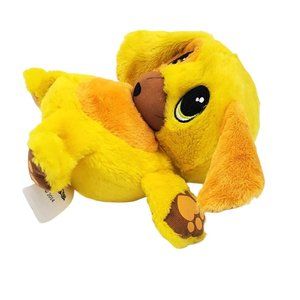 Unique Cute Funny Ball‎ Pets Plush Yellow Fold Up Puppy Dog Kids Toy 12122-3clo